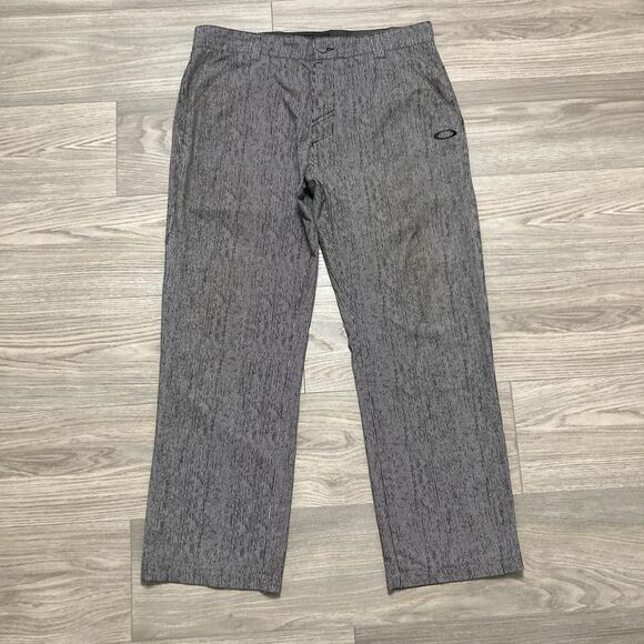Rare Vintage Y2K Oakley Golf Striped Baggy Wide Leg Casual Performance Pants - Picture 1 of 4